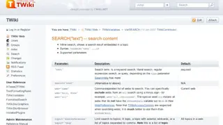 TWiki screenshot
