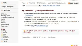TWiki screenshot