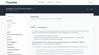 Twilio SendGrid Email API screenshot