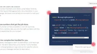 Twilio SMS screenshot