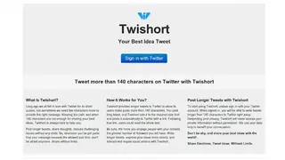 Twishort screenshot