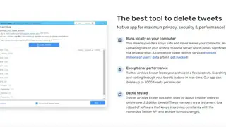 Twitter Archive Eraser screenshot