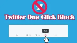 Twitter One Click Block screenshot
