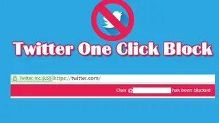 Twitter One Click Block screenshot