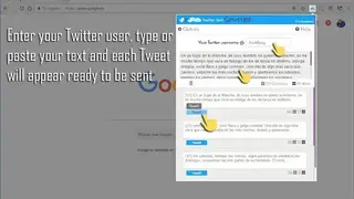 Twitter text Splitter screenshot