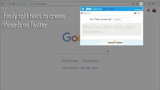 Twitter text Splitter screenshot