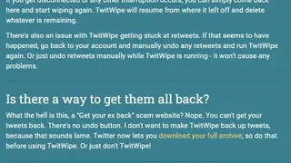 TwitWipe screenshot