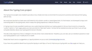 Typing Core screenshot