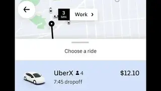 Uber screenshot