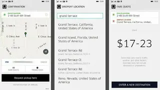Uber Fare Estimate screenshot