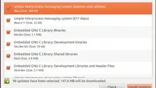 Ubuntu Update Manager screenshot