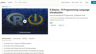 Udemy – R Basics screenshot