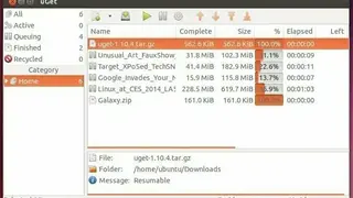 uGet screenshot