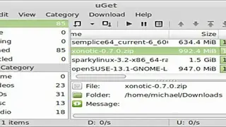 uGet screenshot