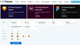 uiFaces screenshot