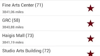 UMass BusTrack screenshot
