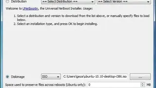UNetbootin screenshot