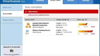 Uniblue DriverScanner screenshot