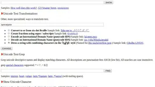 Unicode Toys screenshot