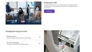 United Airlines screenshot