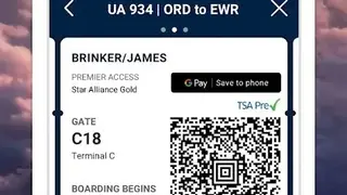 United Airlines screenshot
