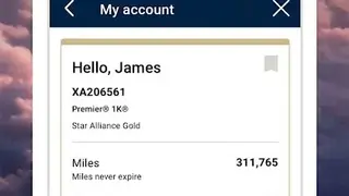 United Airlines screenshot