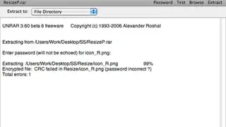 UnRarX screenshot