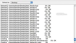 UnRarX screenshot
