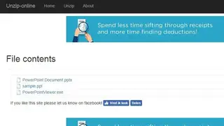 Unzip-Online screenshot