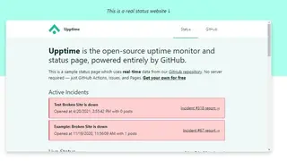 Upptime screenshot
