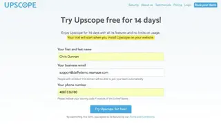 Upscope screenshot