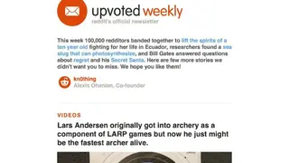 Upvoted Weekly screenshot