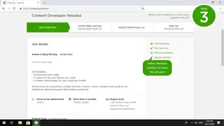 Upwork screenshot