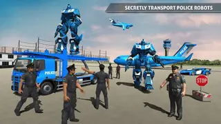 US Police Robot Car Game Police Plane Transport screenshot