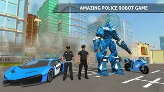 US Police Robot Car Game Police Plane Transport screenshot