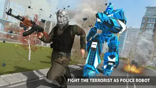 US Police Robot Car Game Police Plane Transport screenshot