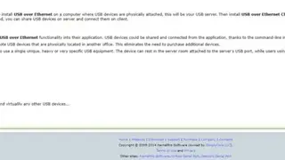 USB over Ethernet screenshot
