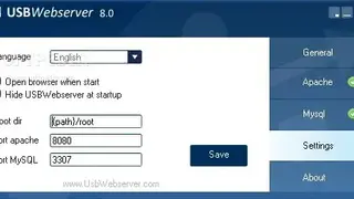 USBWebserver screenshot