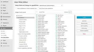 User Role Editor screenshot
