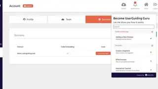 UserGuiding screenshot