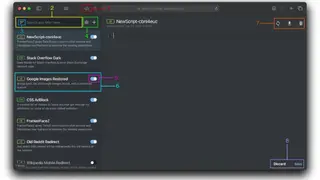 Userscripts screenshot
