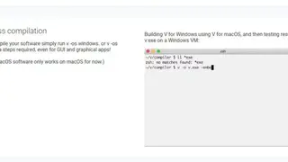 V (programming language) screenshot