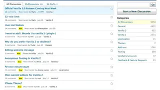 Vanilla Forums screenshot