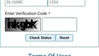 Vehicle registration details screenshot