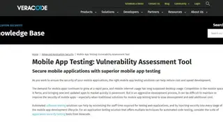 Veracode Mobile App Security screenshot