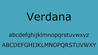 Verdana screenshot