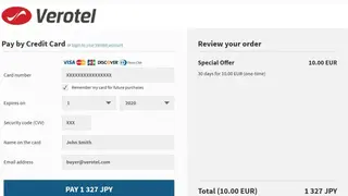 Verotel screenshot