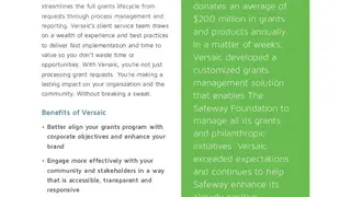 Versaic Grants screenshot