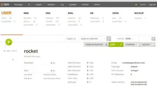 Vesta Control Panel screenshot
