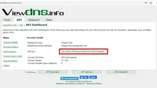 ViewDNS screenshot